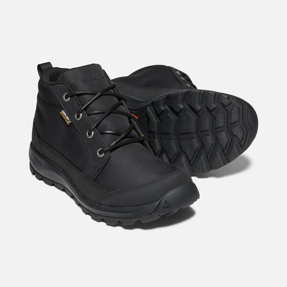 Keen Chukka Kängor Herr Svarta - Glieser Nylon Waterproof - 490283MCH